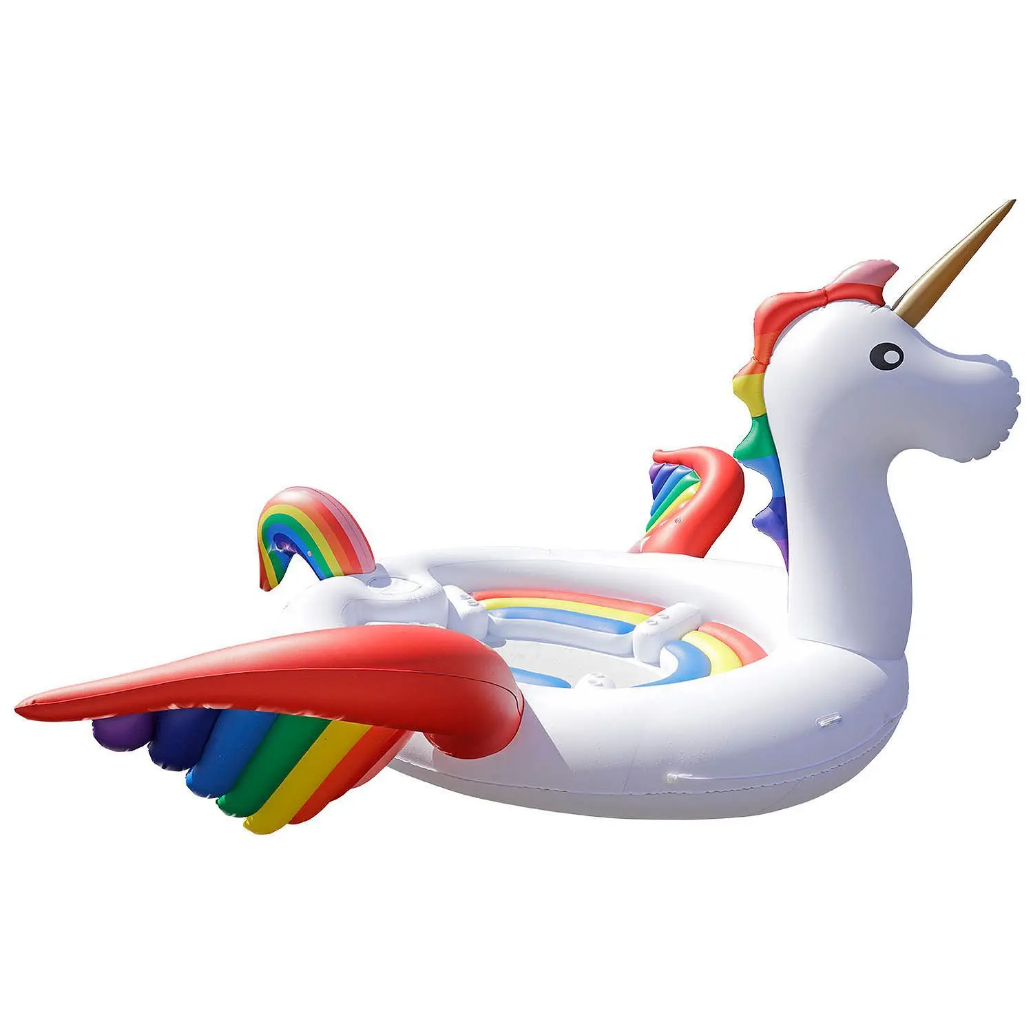 inflatable pool float large Unicorn Party Island for 6 person