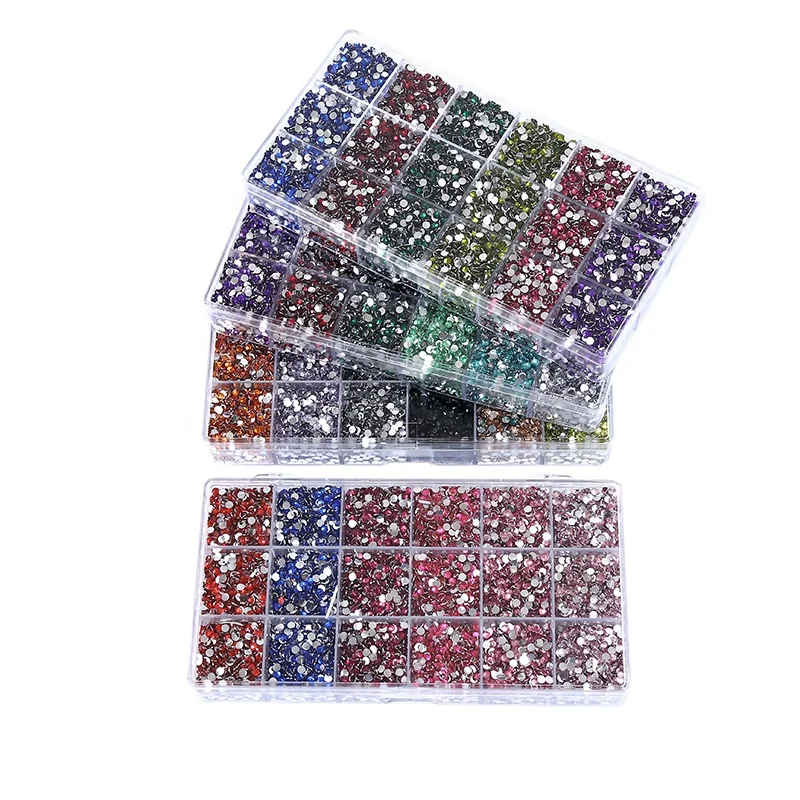 2022 Trending 18 Grid Jelly Resin Rhinestone flatback crystal AB Transparent Rhinestones for DIY Mobile Phones Shoes Mugs