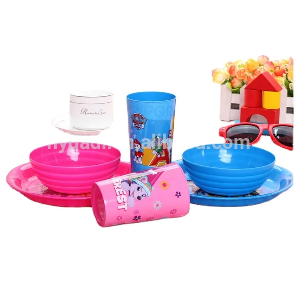 breakfast set with PP material plate bowl cup sets with  lunch sets