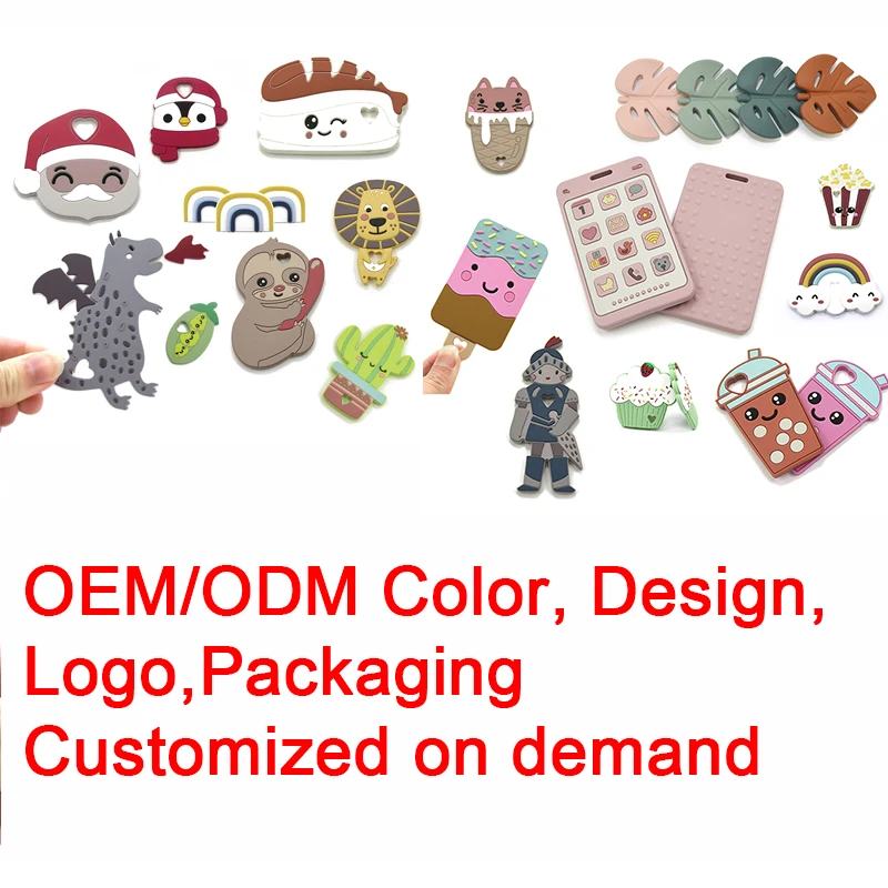 Новый лист формы пищевой силикон ребенка прорезыватель для зубов Bpa бесплатно мягкий силиконовый сглаживание при прорезывании игрушки оптовая продажа новорожденных пищевые продукты Прорезыватели