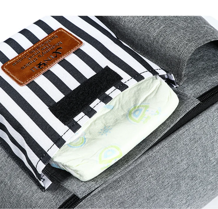 Wholesale Cotton Fabric Baby Stroller Hanging Bag Organizer Black