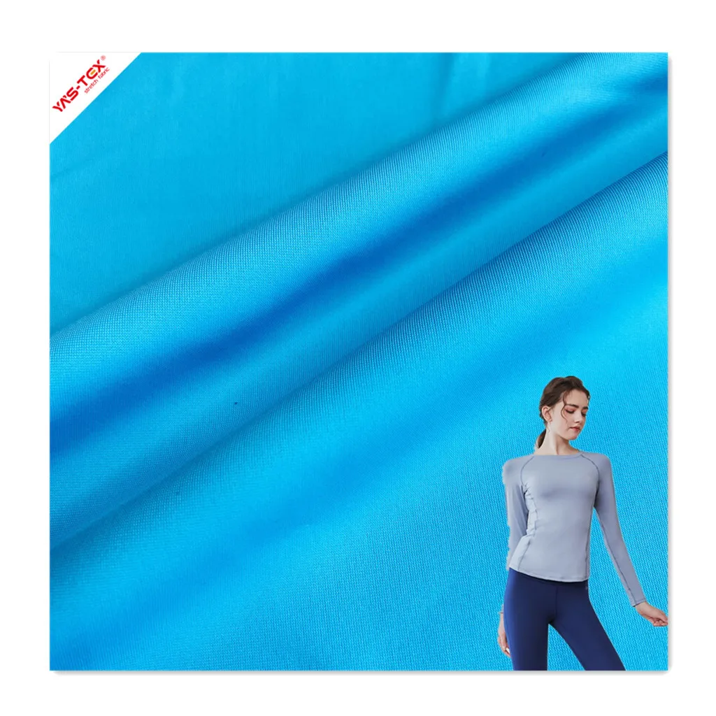 Nylon Spandex Matte fabric Excellent elasticity Knitted Soft handfeeling Antibacterial Deodorizing for Yoga wear