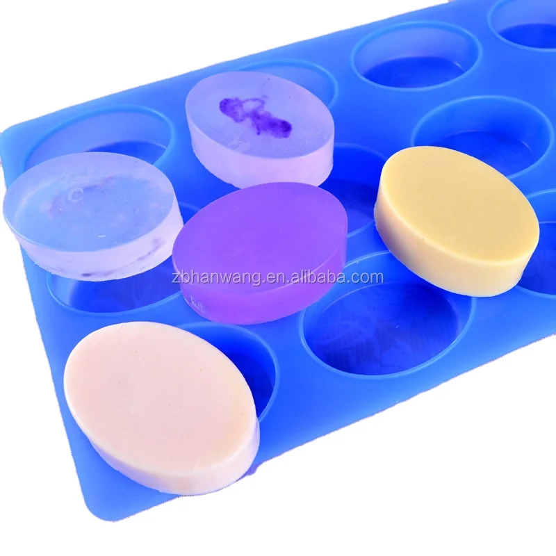 B0256 Multi Cavity Oval Shape Soap Silicone Molds