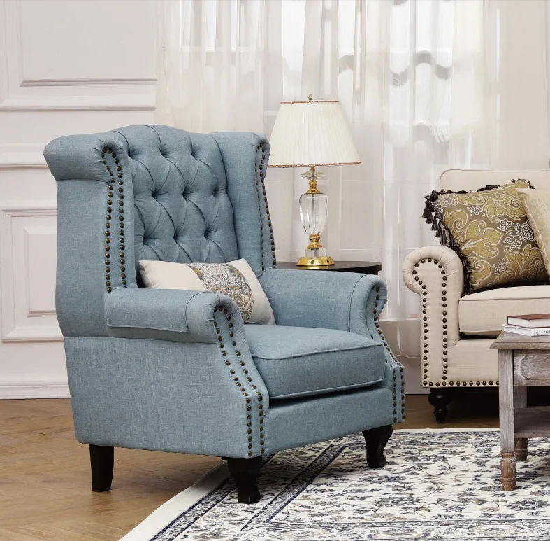 Modern Comfortable Tufted Chesterfield High Back Chair for Living Room Furniture sofa chair