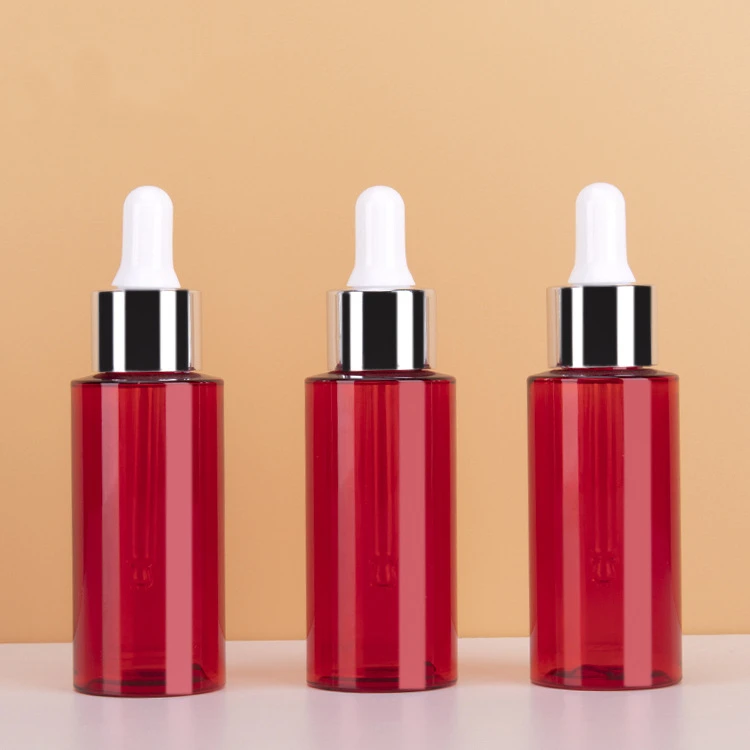 Упаковка для эфирного масла 50 мл прозрачная ПЭТ бутылка-капельница с пипеткой