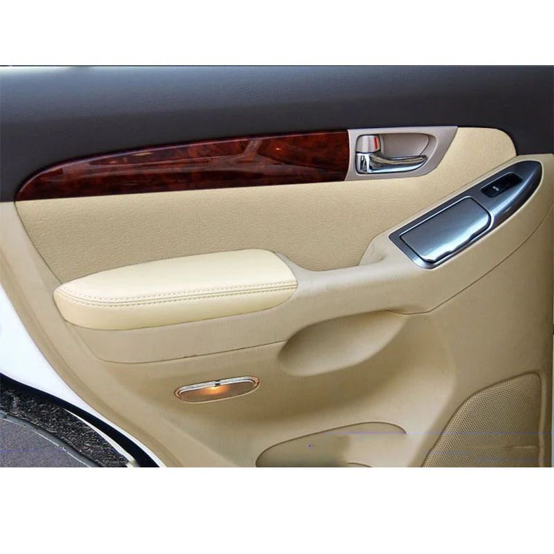 car interior door armrest cover door board pad protector for toyota land cruiser prado 2003 2004 2005 2006 j120 lc120 accessory