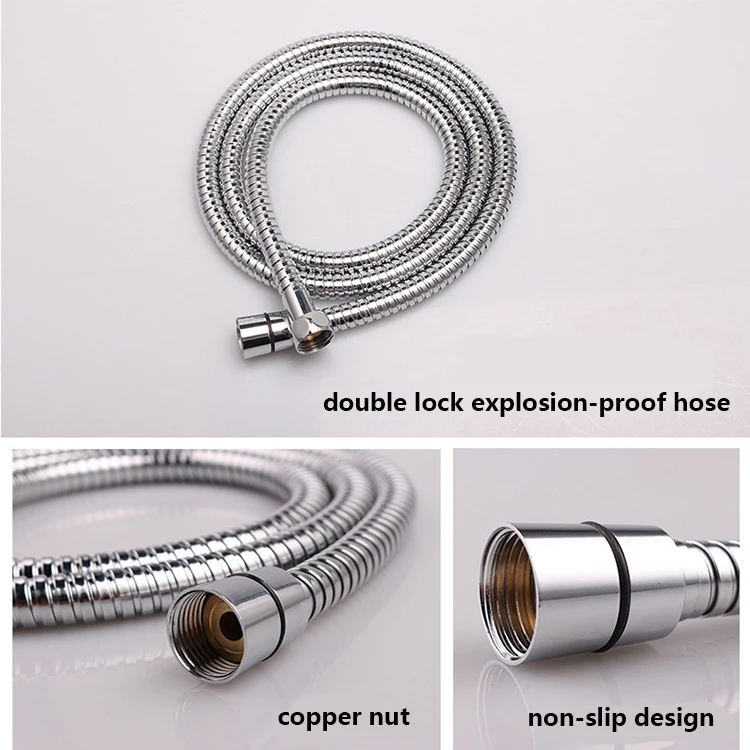 2023 China Guangdong Factory Wholesale New Style  Long Soft Hose 1.75 M 304 Stainless Steel PVC Shower Hose For Shower Head