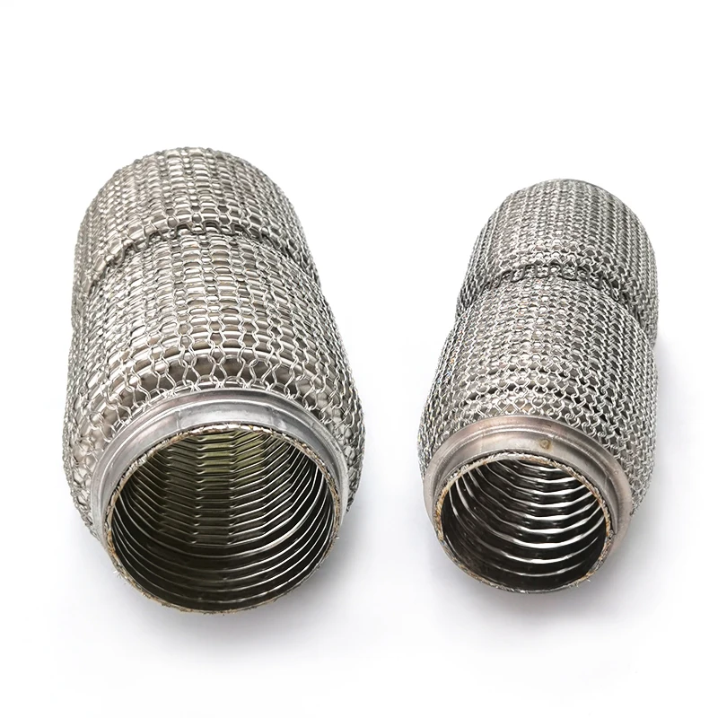 Car Aftermarket Exhaust Flexible Pipe Vibration Absorber Shock Connector Auto Exhaust Bellows With Soft Wire Mesh