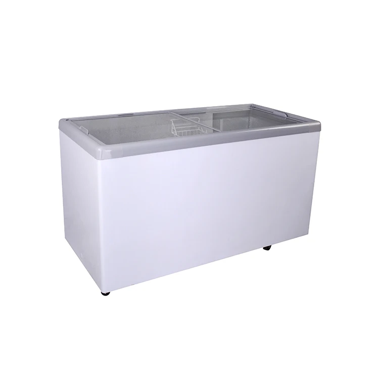 Высокое качество и дешевые AUCMA SD-600f плоское закаленное стекло двери витрина холодильная камера для мороженого