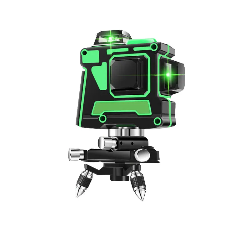 Лазерный уровень, зеленый луч, 12 линий, самонивелирующийся 3d, автоматический вращающийся строительный Нивелир, лазерный уровень, 360 градусов, машинные инструменты