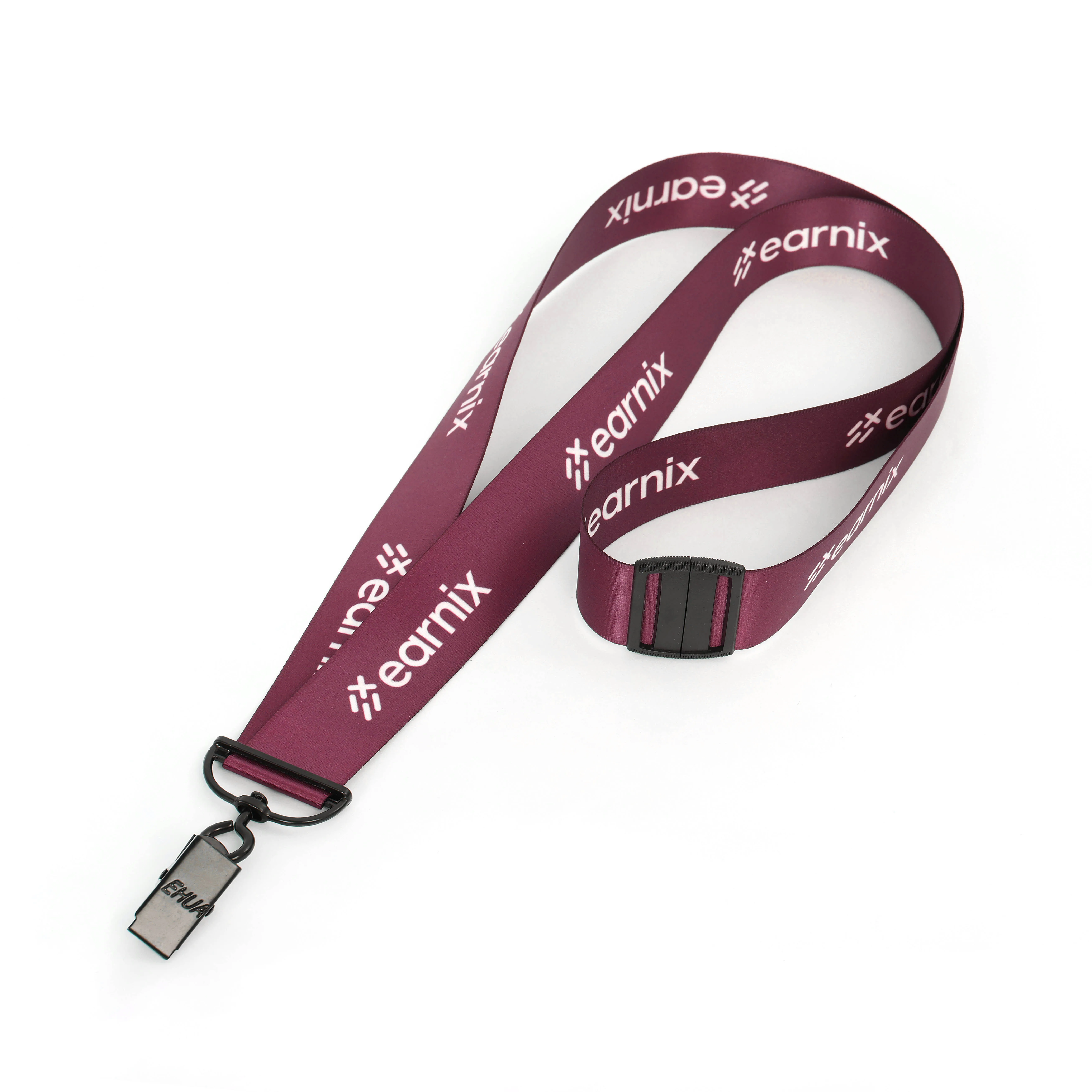 25MM RPET lanyard High Quality Detachable Custom Lanyard Keychain EHUA Ergonomics Seamless Anime Lanyard for Trade Show