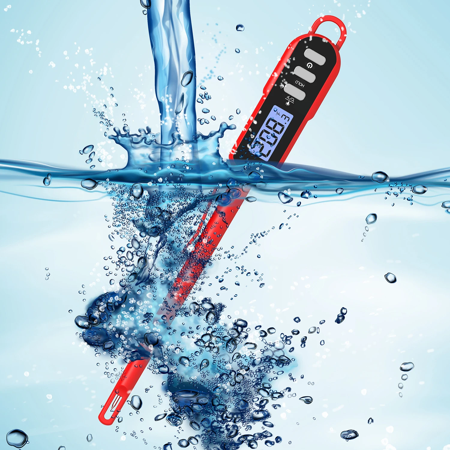 Waterproof Hot Pen Digital Food Meat Thermometer with Custom Long Probe for Outdoor BBQ Smoker