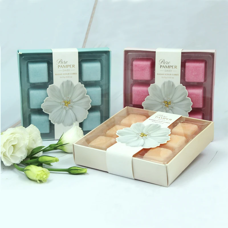 Custom Body Natural Vegan Private Label Wholesale Whitening Organic Cubes Facial Body Sugar Scrub
