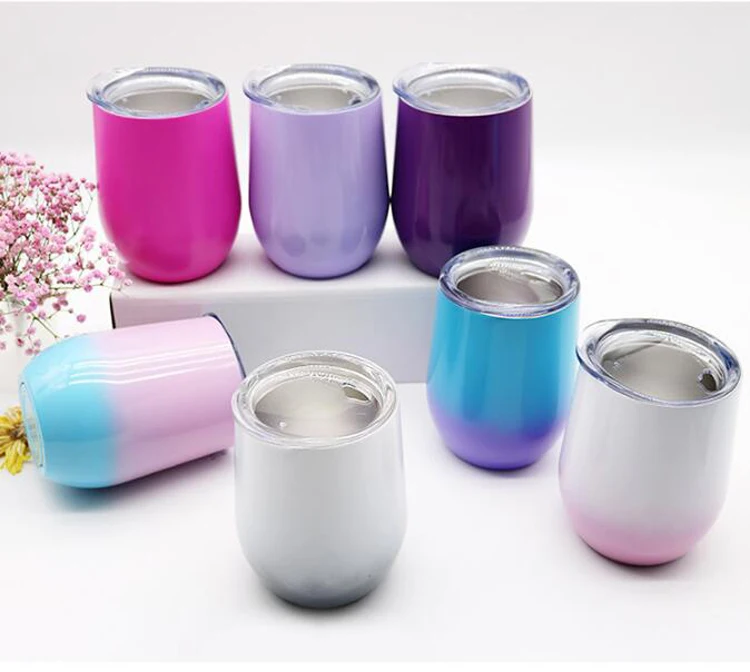 Омбре 12 унций винный стакан 18/8 нержавеющая сталь 350 мл изолированная кружка 2019 горячая распродажа рождественские подарки