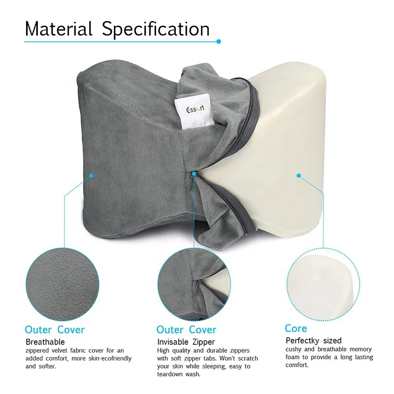 
Health pillow orthopedic knee support pregnancy round knee pillow for sciatica 