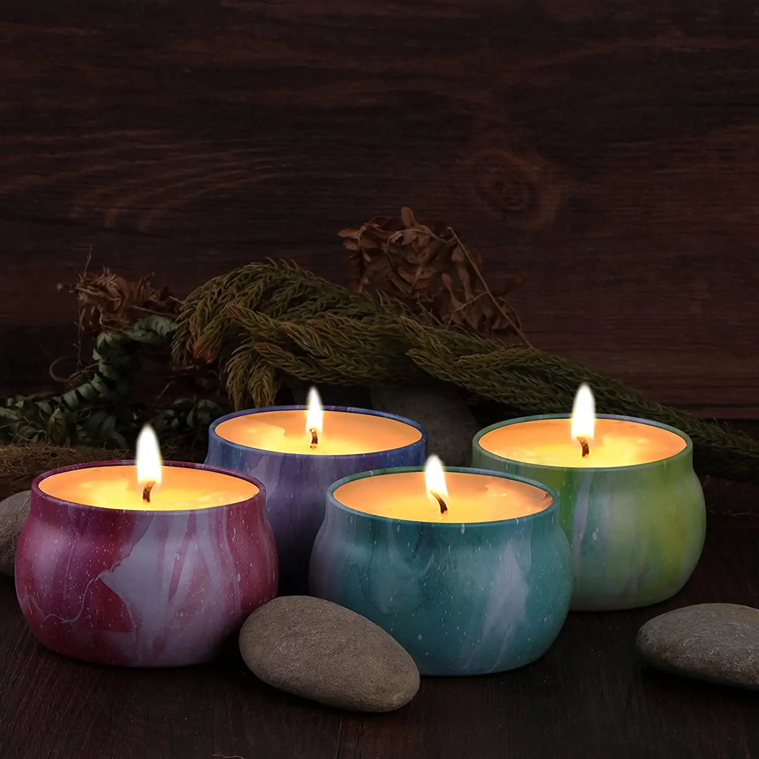 Premium Round Containers Arts Crafts Storage Can 4oz Candle Tin Jars