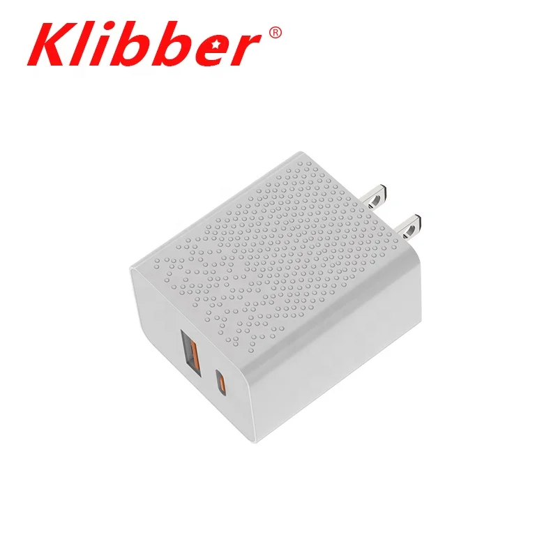 New Design 20W Wall Type C Travel Charger Power Adapter 20 Watt Dual Port USB C USB A Quick Charger For Iphone