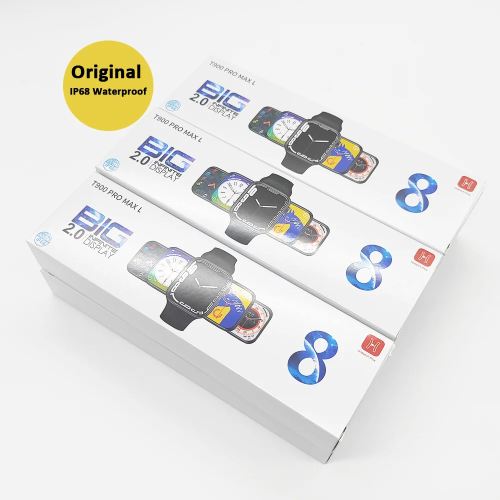 New Arrivals T900 Pro Max L 8 Series 1.92 Inch Smartwatch Waterproof Sport Fitness Heart Rate Monitor T900 Promax Smart Watch