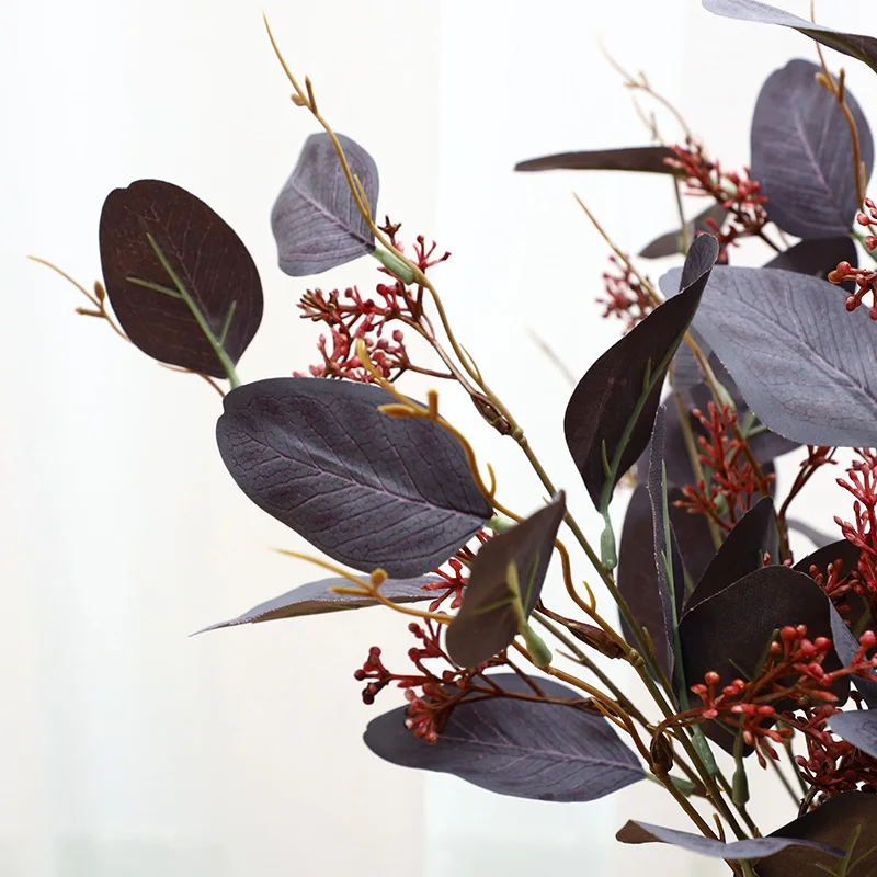 Новый Модный свадебный искусственный букет для невесты, искусственные листья эвкалипта, стебель ветки