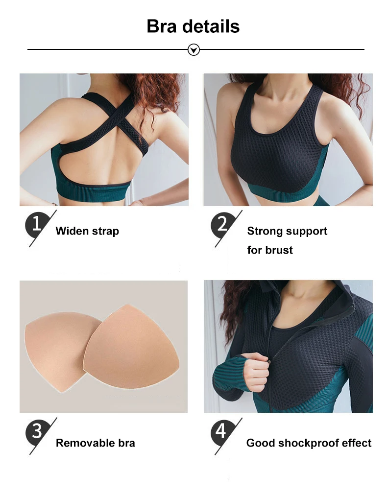 S-4XL Women Yoga Set 3Pcs Sports Seamless Gym Leggings Long Sleeve Crop Top Bra and Jacket Fitness Sportswear Tracksuit