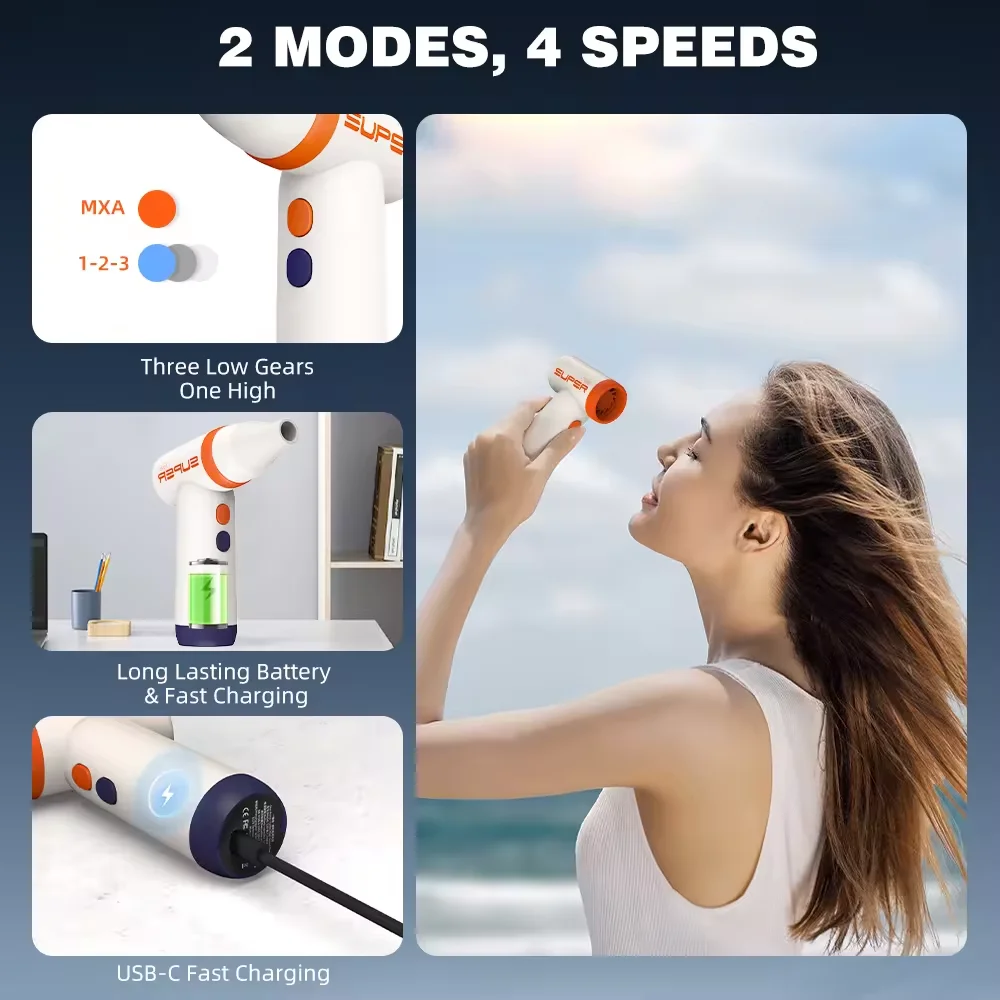 Mini Turbo Fan Oem Odm Production Factory Manufacturers Wireless High-Speed Hair Dryer Durable Portable Cordless Turbo Car Fan