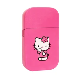 Pink metal cute Hello Kitty cat lady lighter Girls Gift inflatable windproof lighter