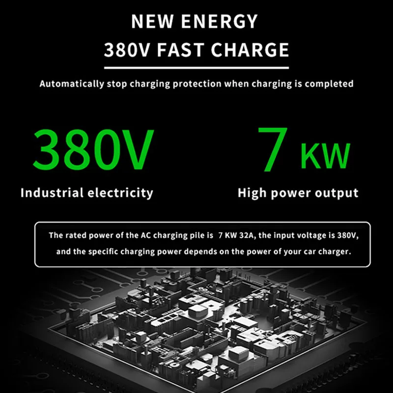 
KAYAL 5m cord home portable ev charger 11kw 22 kw type 2 ev charging wallbox 