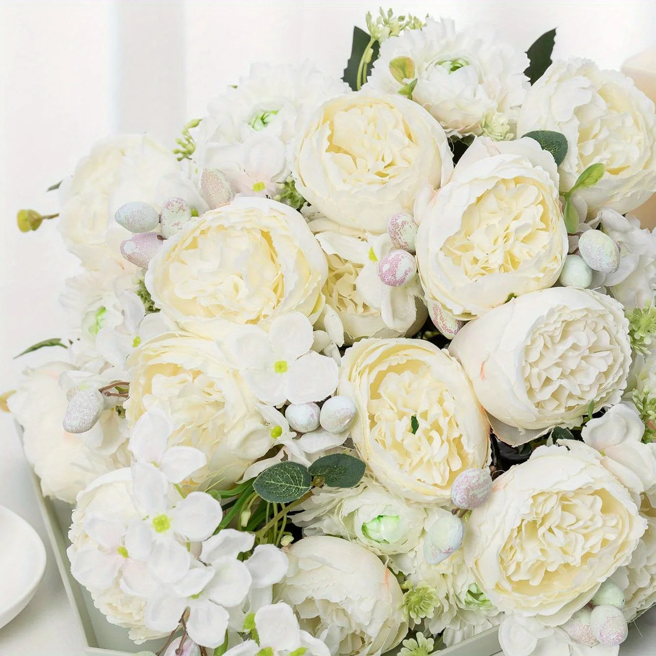 1pc Flowers Fake Peony Bouquet Faux Silk Artificial Flower For Wedding Centerpieces Bouquets DIY Floral Decor Home Decoration