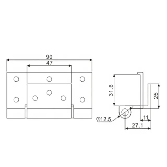 China Cheap Price High Quality PVC Window Pivot Hinge  YE-PJL05 Doors & Windows Accessories