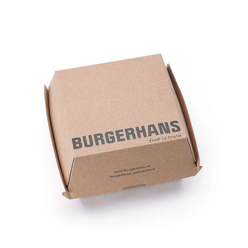 Biodegradable takeaway food packaging pizza hamburger burger bento meal fast food takeout pulp lunch paper box