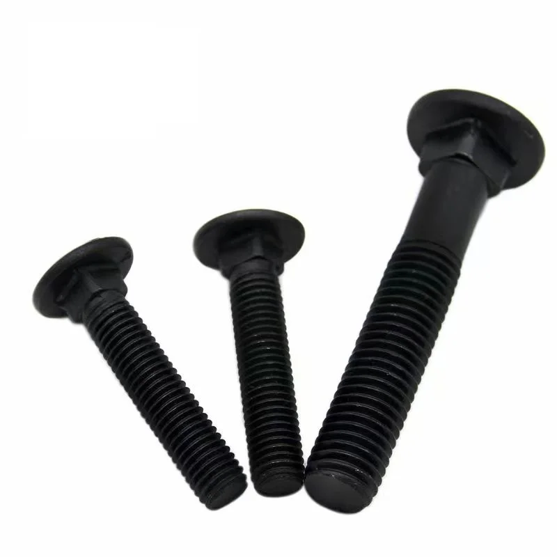 M4 M5 M6 M8 M10 M12 DIN603 Black Carbon Steel Round Head Square Neck Screws Carriage Bolts