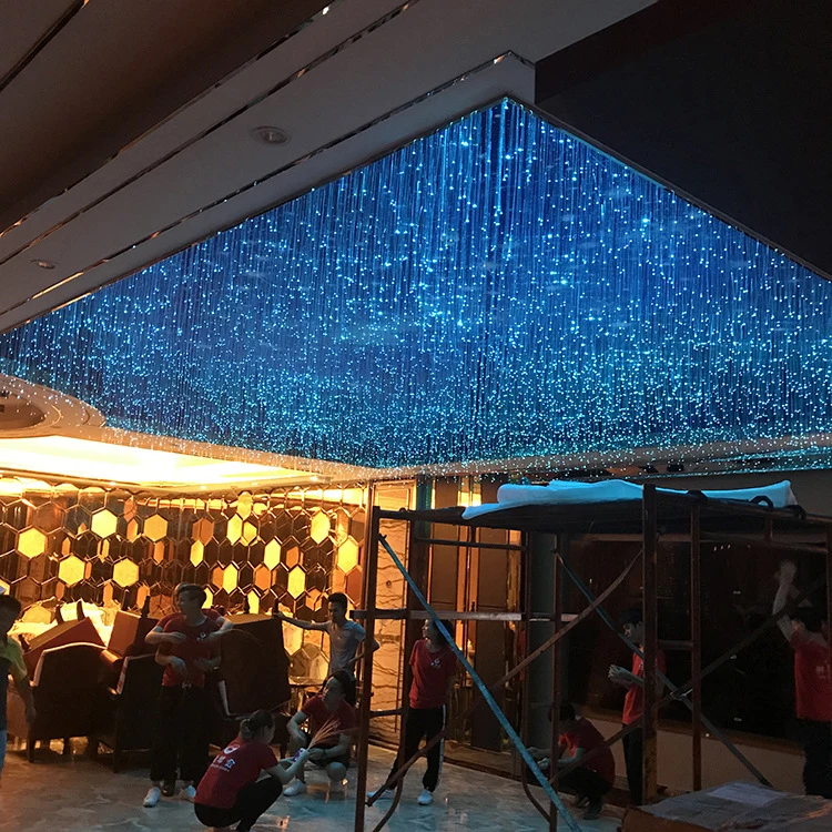 LED color fiber optic light waterproof KTV home theater bedroom restaurant bar ceiling starry sky dynamic decorative light