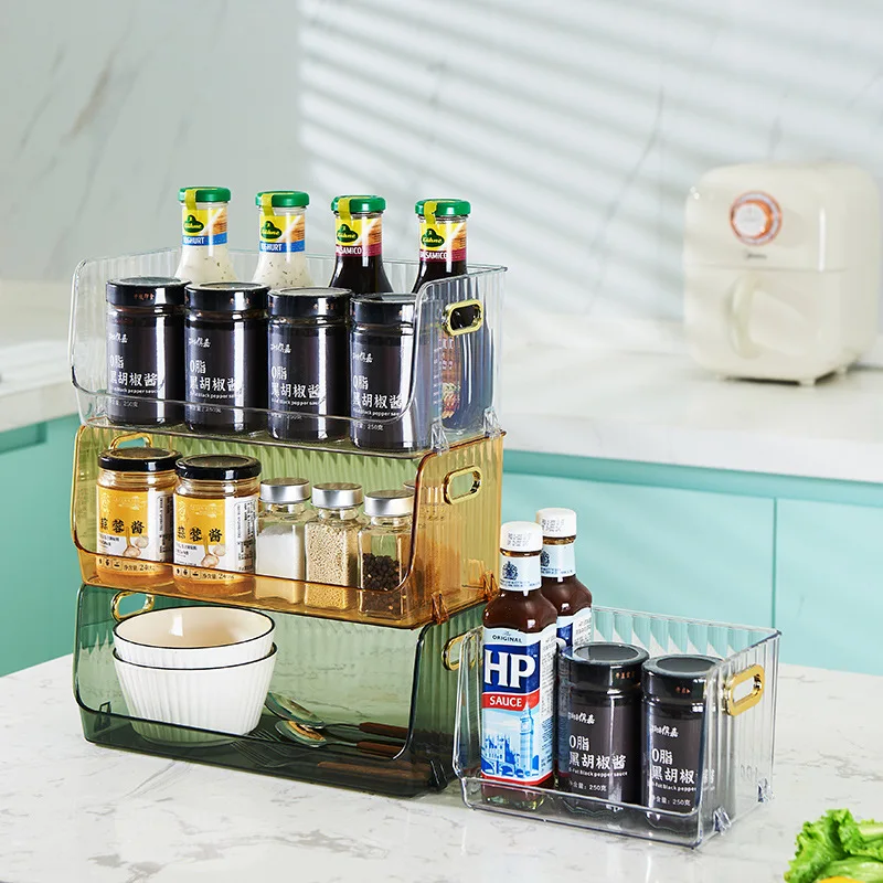 Wholesale Home Bathroom Movable Plastic Transparent Desktop Cosmetics Storage Shelf Rack Holder Multifunctional Racks