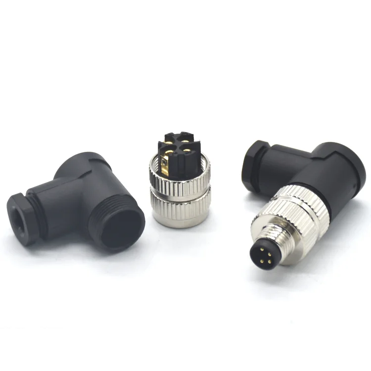 High cost performance aviation waterproof male 4pin right angle m8 circular connector