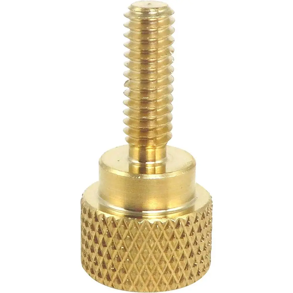 NBHC032SC brass flat head m3 m4 m6 Custom shoulder  stainless steel knurled Thumb screw