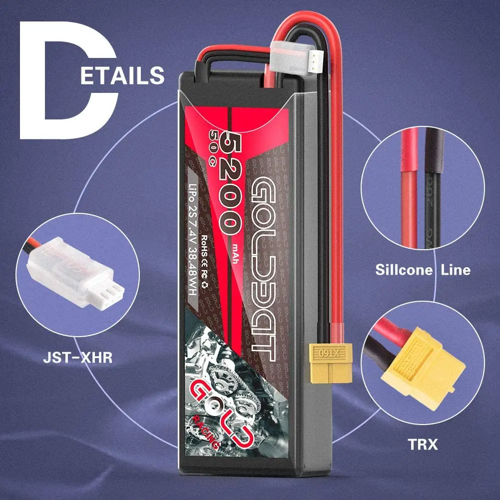 GPR 3S 5200mAh 50C 11 1 V Жесткий корпус RC Lipo аккумулятор с разъемом для радиоуправляемого