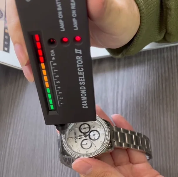 Мужские часы из нержавеющей стали с изображением ледяного муассанита