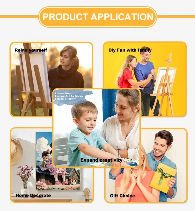 ORFON factory OEM ODM customized forno pictures painting paint by numbers kits on canvasl  16X20