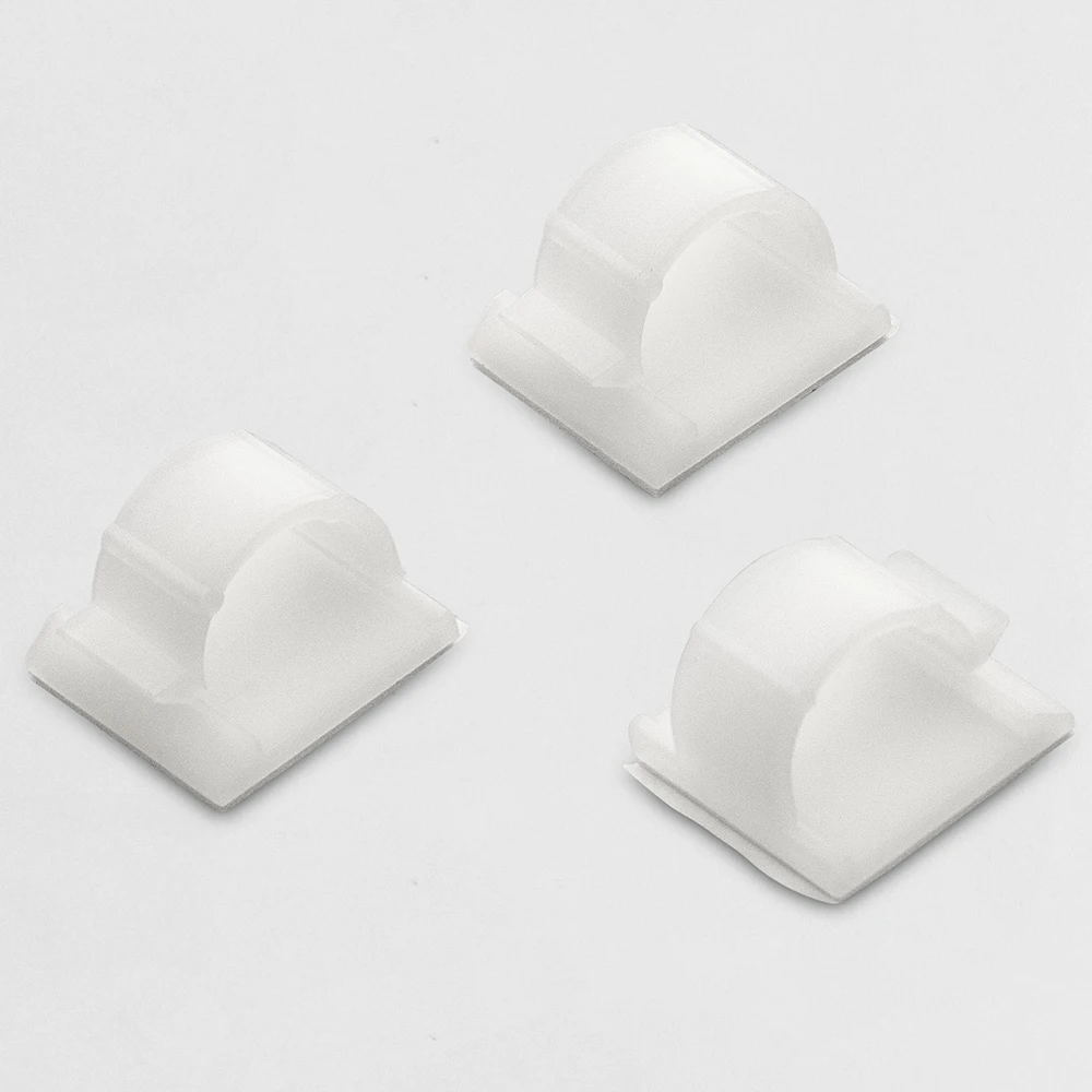 Adjustable PA66 Nylon Cable Clip Self-Adhesive Back Circle Nail Storage Holder