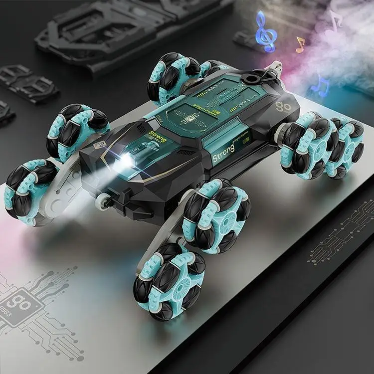 SINC045 New Radio Control 2.4GHz Stunt Sprayer Off-Road Climb Stairs Gesture Induction Eight-Wheel Twist Drift Car For Kids Gift