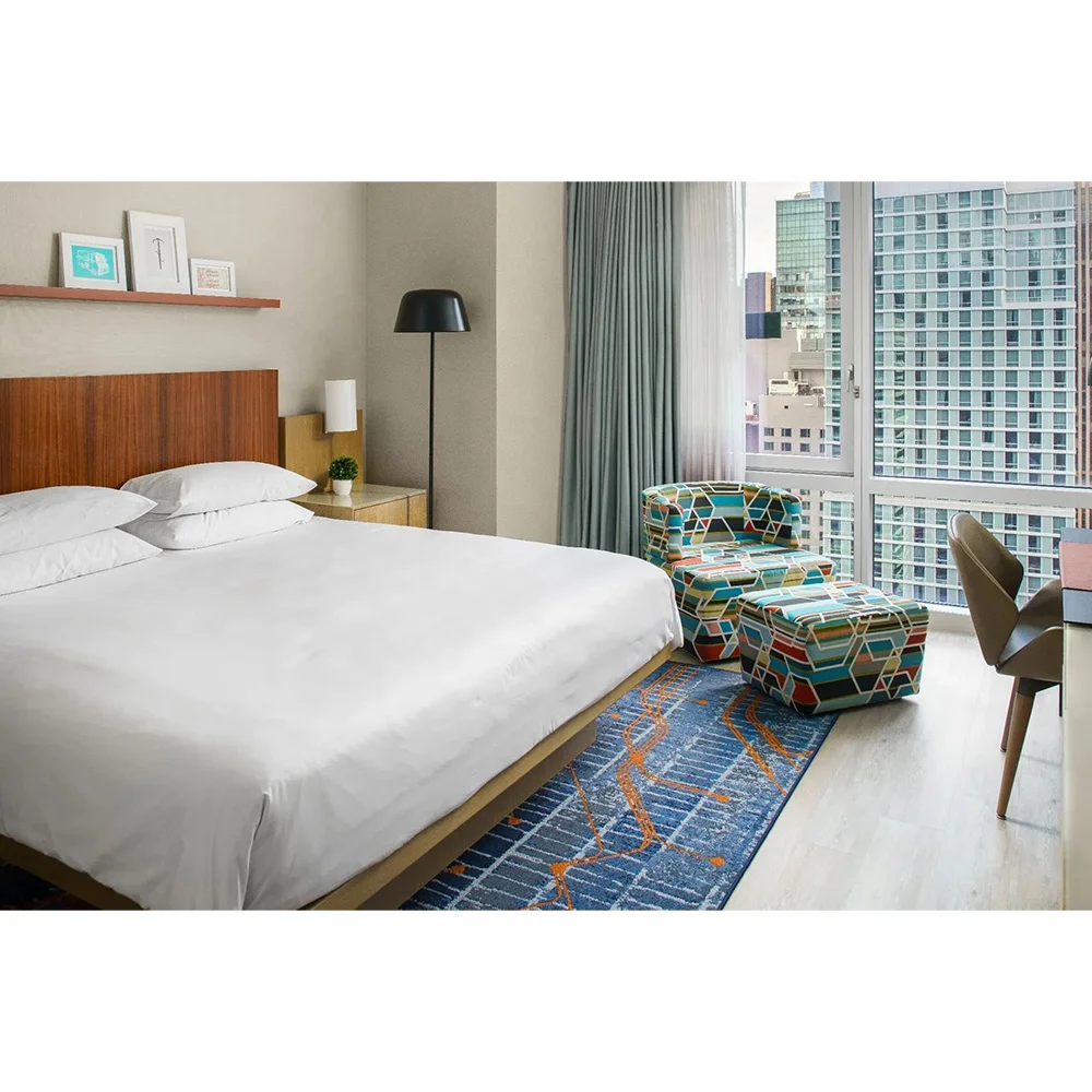 Hyatt Centric Well-designed Hotel Guest Room Furniture Stylish Hotel King Bedroom Furniture Sets