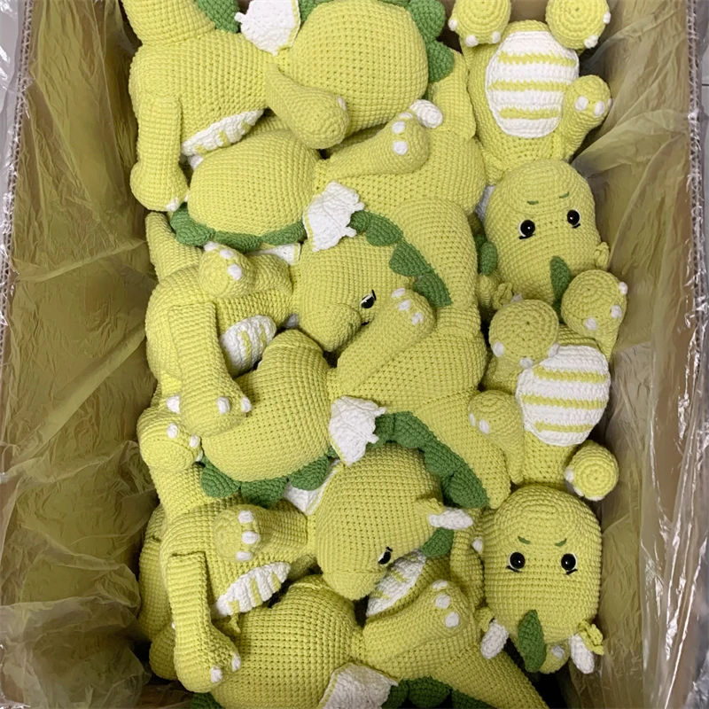Handmade Stuffed Toy Amigurumi Dinosaur Crochet Dragon Doll Custom Crochet Doll For Kids