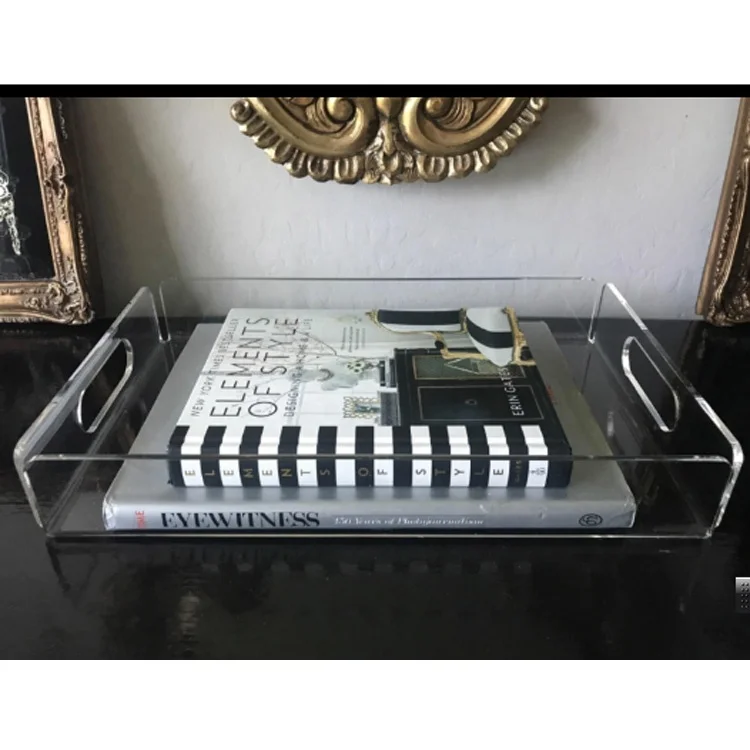 Cheap Perspex Crystal Clear Acrylic Dessert Display Tray For Party