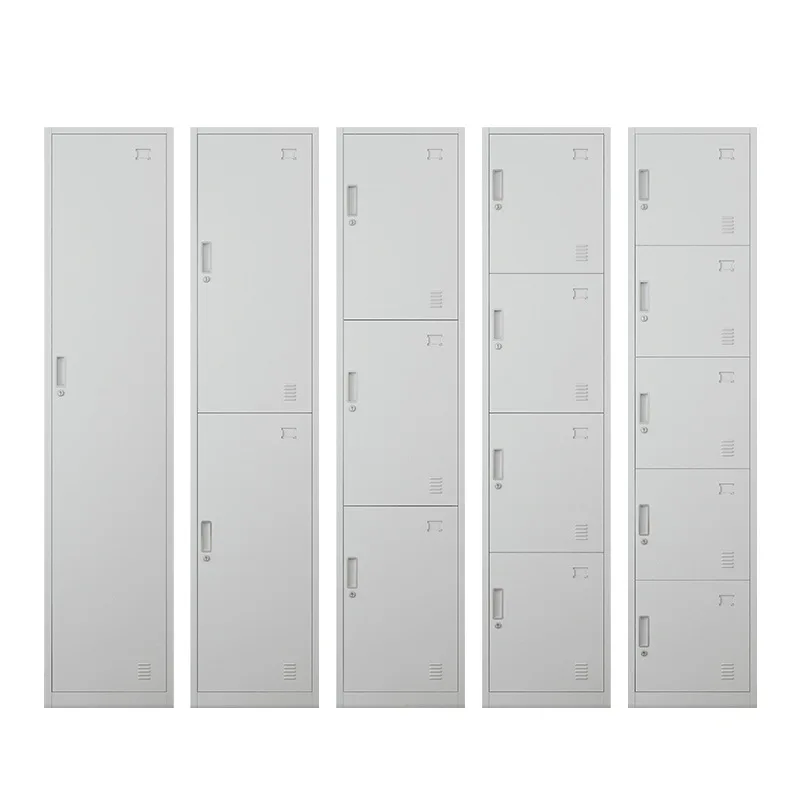 Guangzhou Factory Hot Sale Modern Design Single 1/2/3/4/5 Door Metal Steel Staff Employee Lockers Workers Living Room Storage