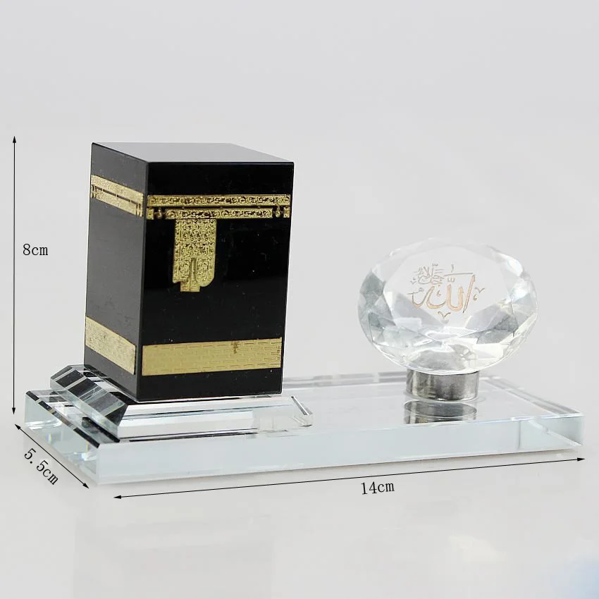 Dropshipping / Spot wholesale / OEM 8*5.5*14cm Islamic style Muslim ornaments made of crystal glass