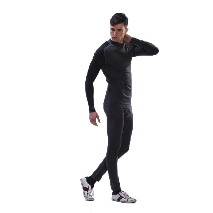 
Wholesale men sleepwear long johns long polyester spandex thermal sport underwear 