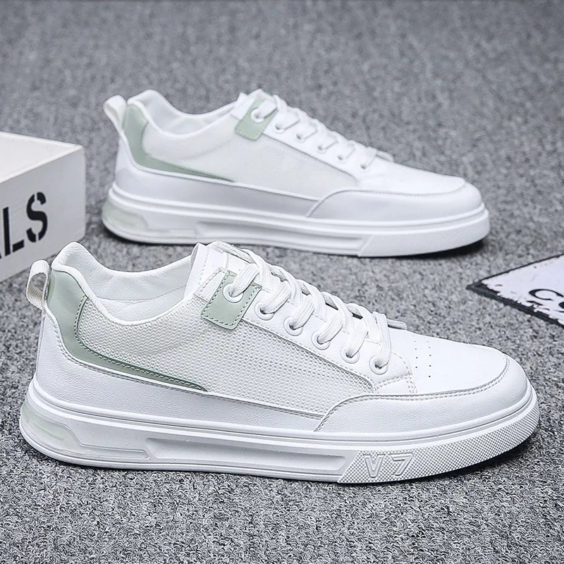 Lace Up Buckle Strap Rope Pure Solid Color White Running Sports Sneakers Unisex Couple Youth Student Casual Shoe