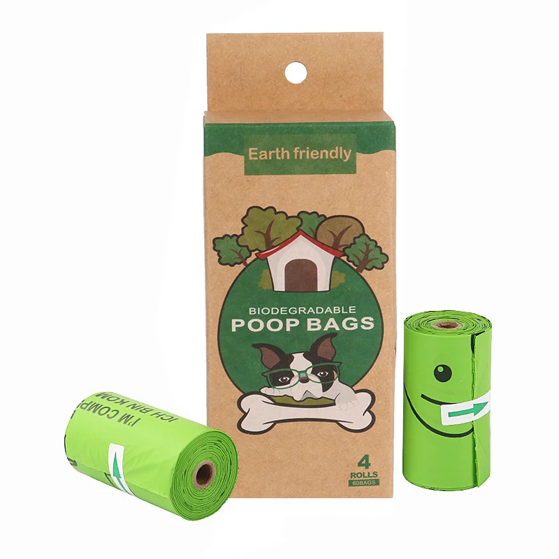 OEM Custom Printed Poop ags Eco Friendly Cornstarch Compostable Hight Quality Biodegradable Dog Poop Bag