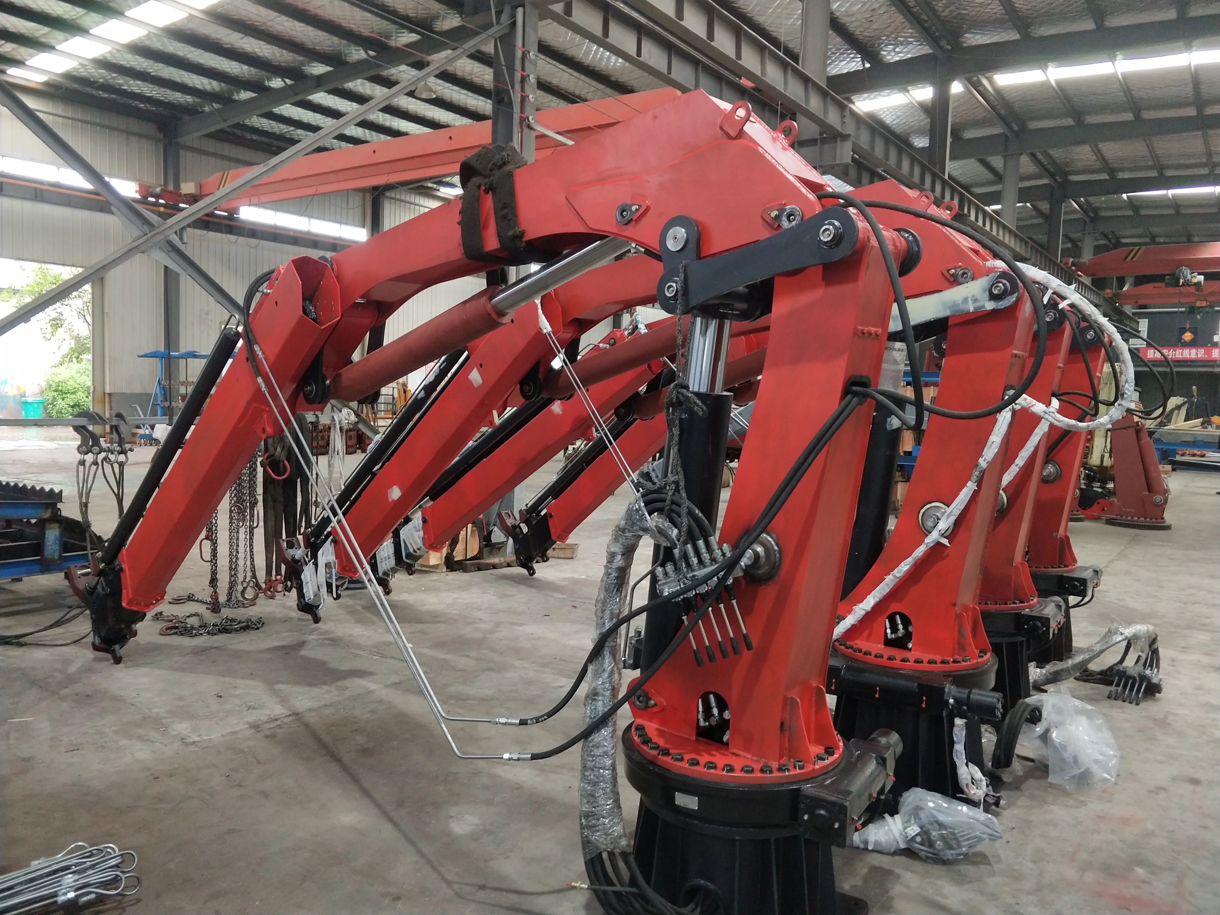 1 ton 2 ton timber crane hydraulic forestry machinery grab mounted crane on truck ground cheap for sale