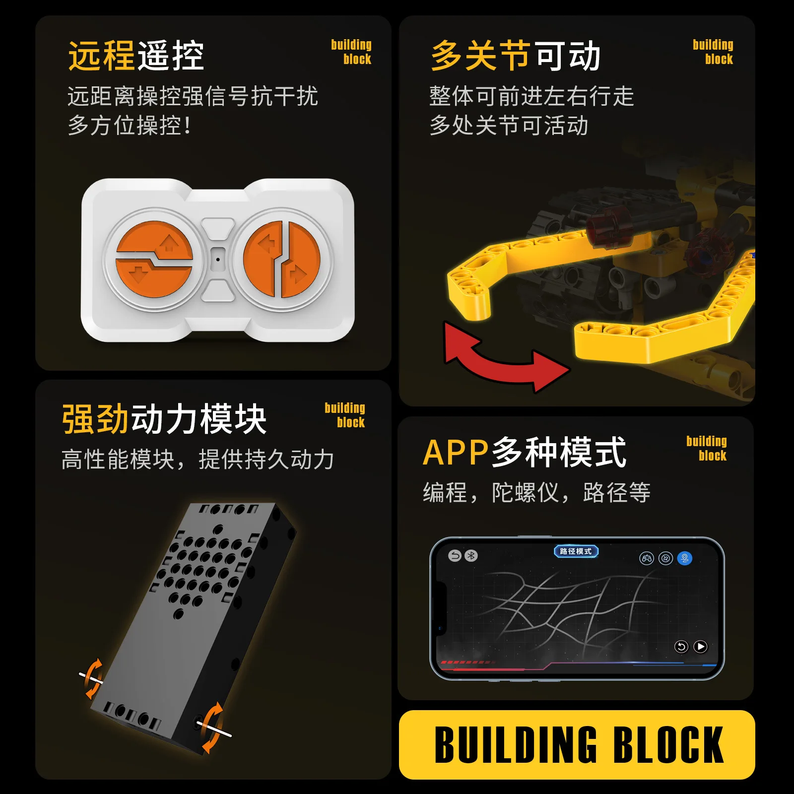 2024 New Arrival 5 in 1 Robot Building Kit RC App Control Programming Robot STEM Project blocks Set for 8-16 Year Old Kids